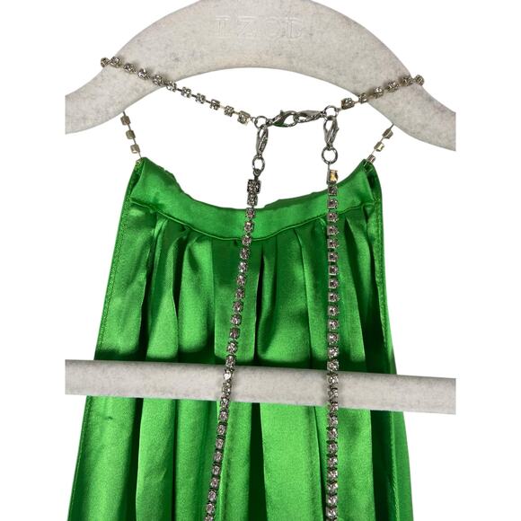 Retrofete Margot Maxi Silk Dress Rhinestone Statement Party Formal Gala Guest M - Picture 10 of 16